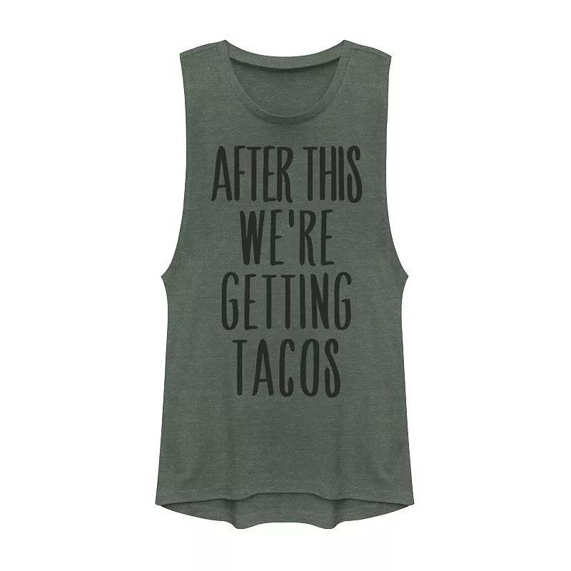 Juniors I Like My Own Space Sketch Muscle Tank Top, Girls Grey Product Image