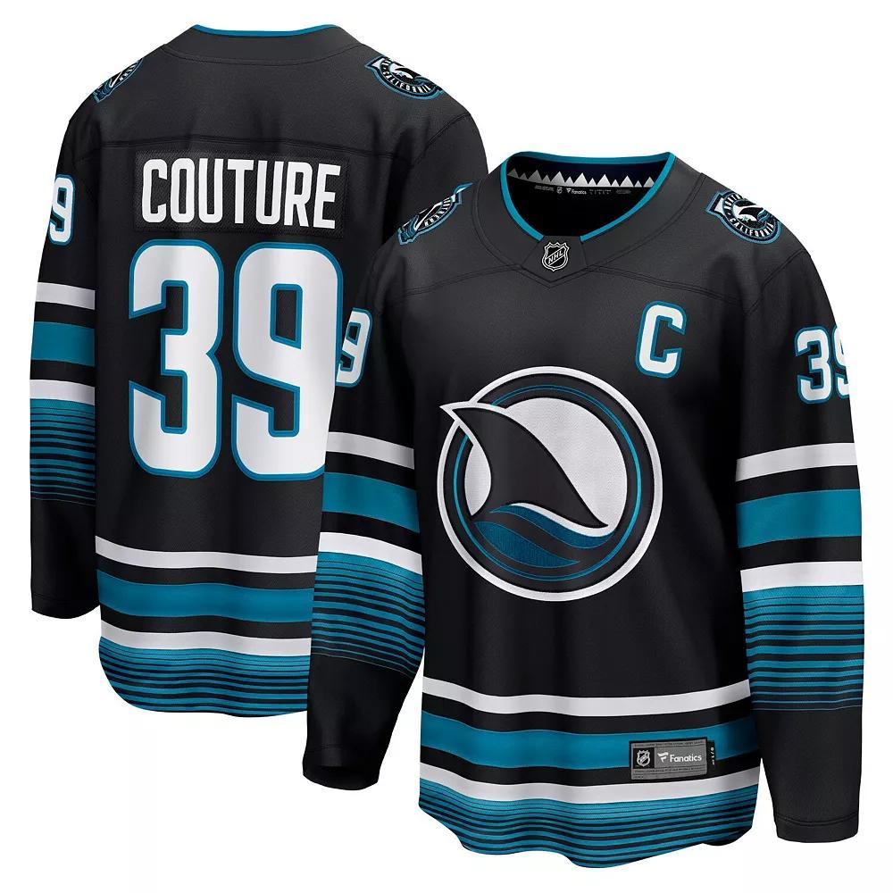 Men's Fanatics Branded Logan Couture Black San Jose Sharks Alternate Premier Breakaway Player Jersey, Size: 2XL, Sks Black Product Image