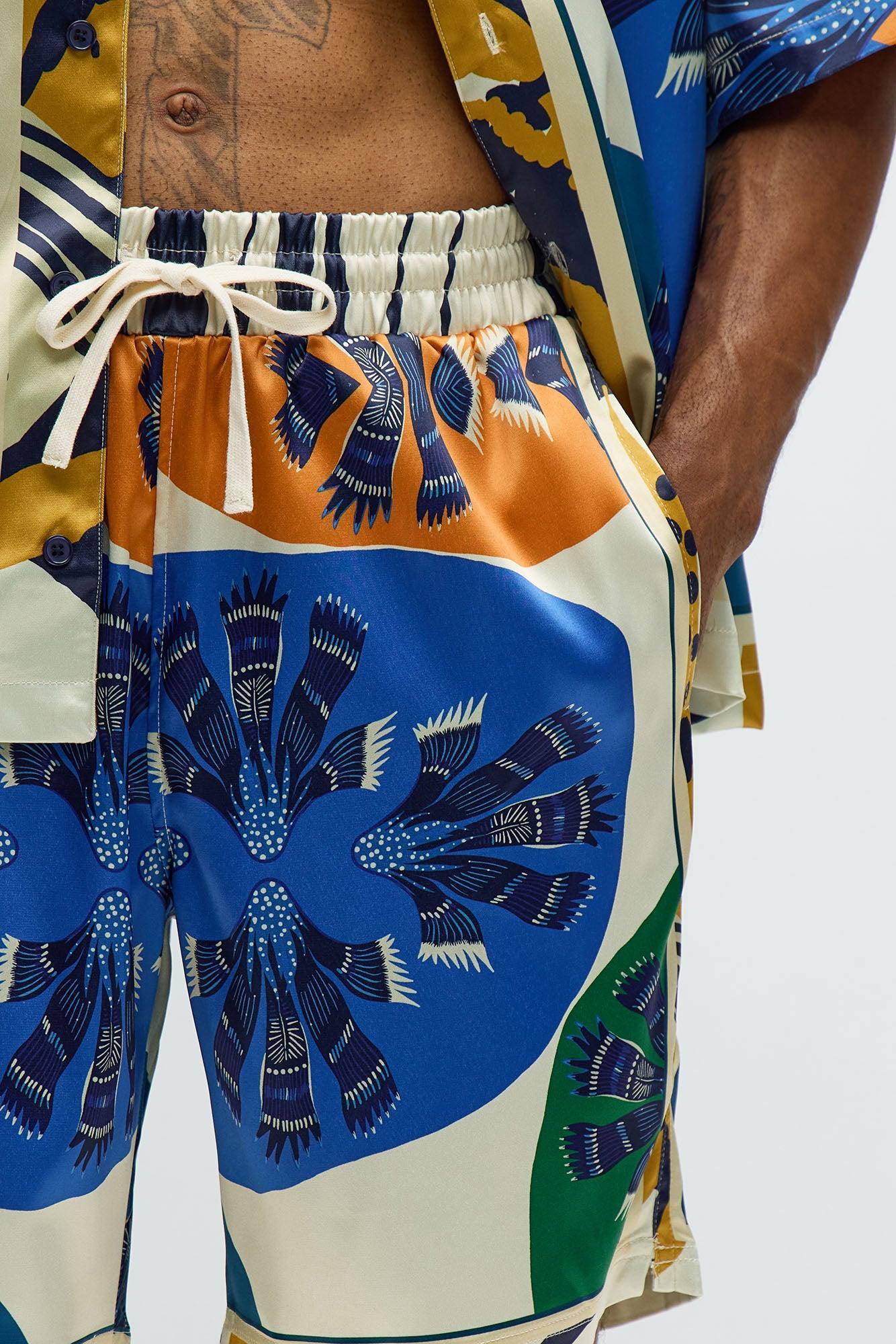 Relaxed Sea Vibe Shorts - Multi Color Product Image