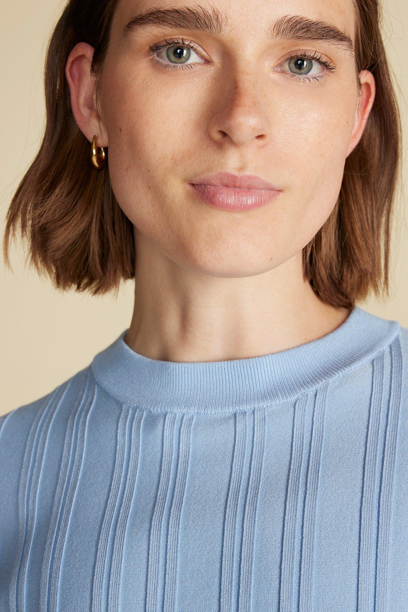 Mirabelle Novelty Top - Sky Blue Product Image