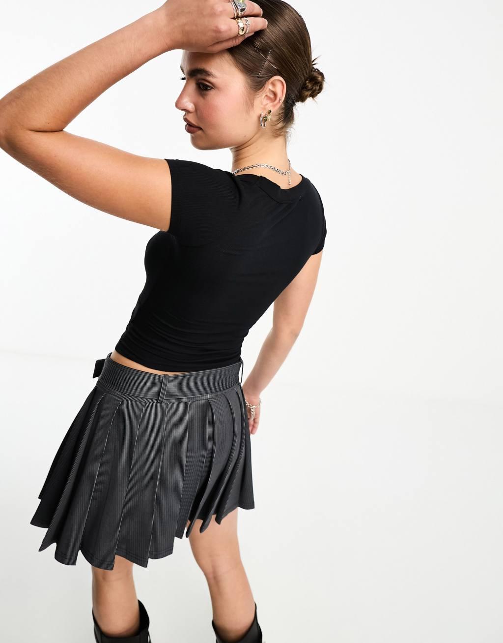 Cotton On scoop neck ribbed T-shirt Product Image