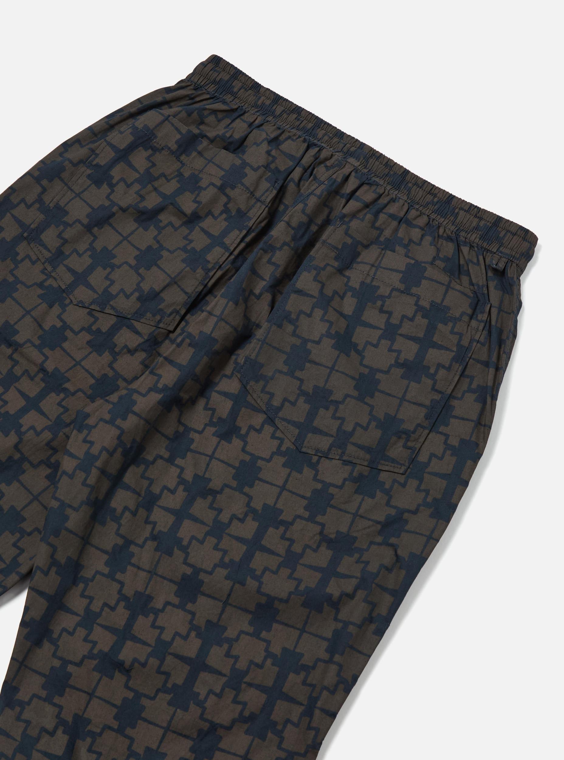 Universal Works Hi Water Trouser in Navy Mitla Print Cotton Product Image