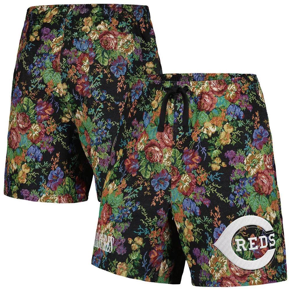 Men's PLEASURES  Black Milwaukee Brewers Floral Shorts, Size: Medium Product Image