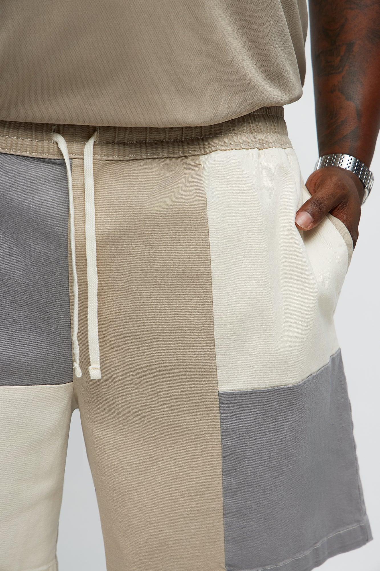 Blocked Again Shorts - Grey/combo Product Image
