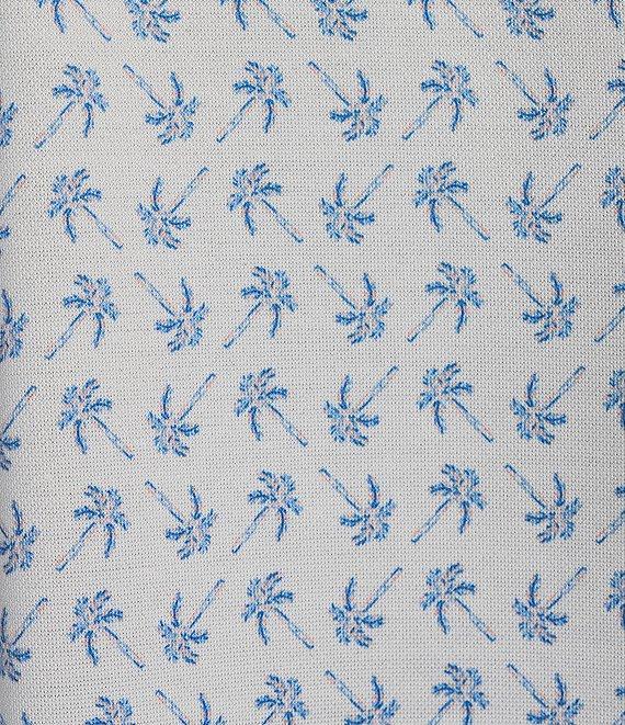 Roundtree & Yorke Performance Short Sleeve Mini Palm Print Polo Shirt Product Image