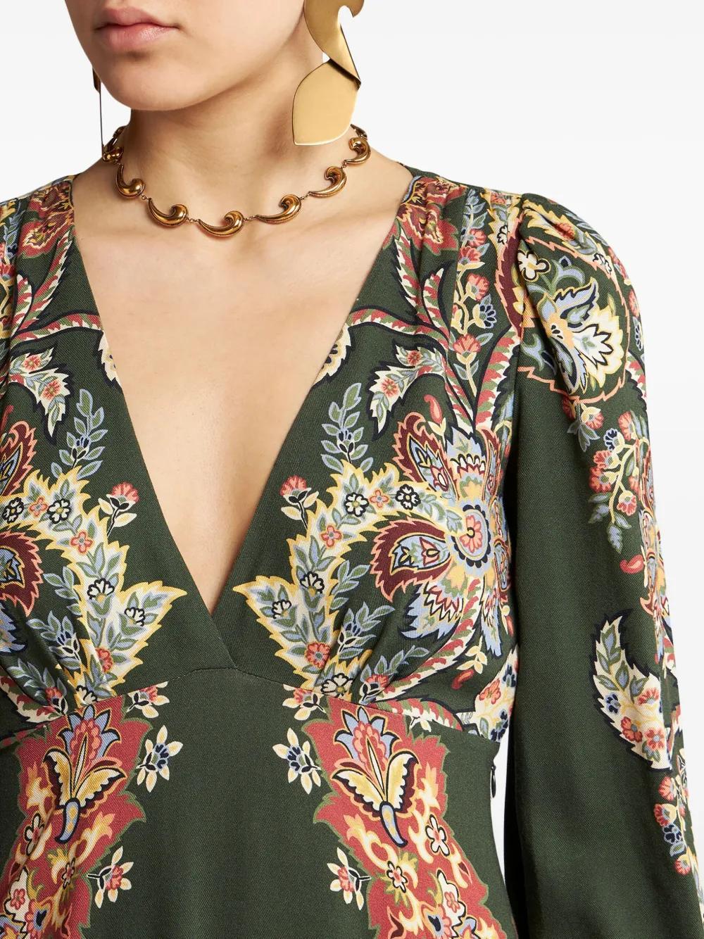 floral print twill dress Product Image