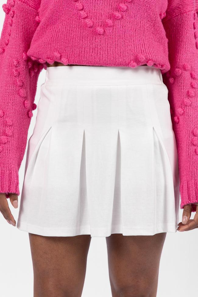 Good Motives Ivory Pleated Knit Skort FINAL SALE Product Image
