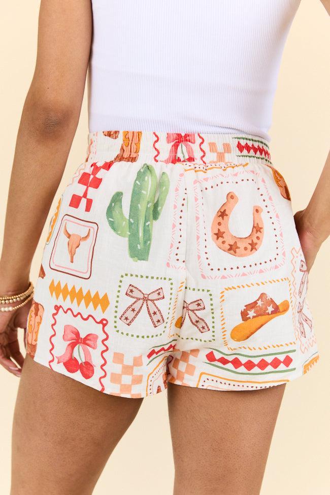 Rodeo Threads Western Print Shorts Product Image
