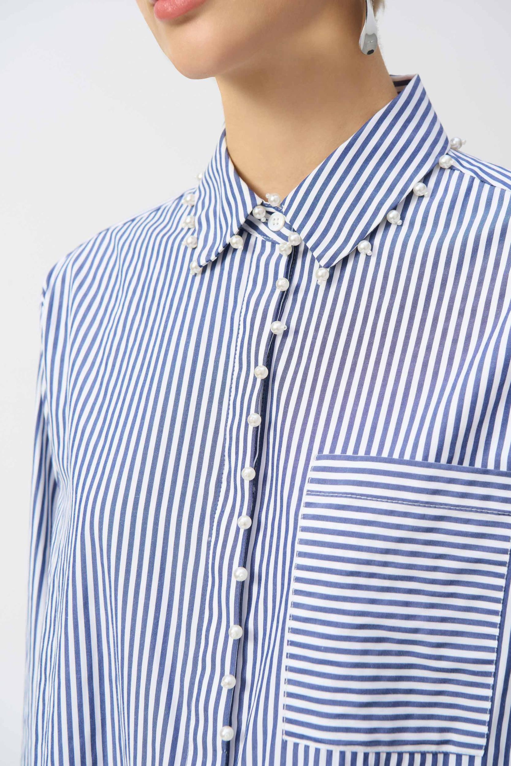 Striped Stretch Cotton Shirt Product Image
