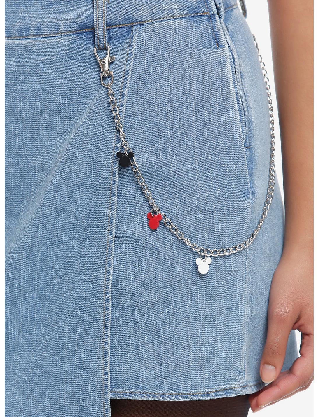 Disney Mickey Mouse Chain Asymmetrical Denim Skort Product Image
