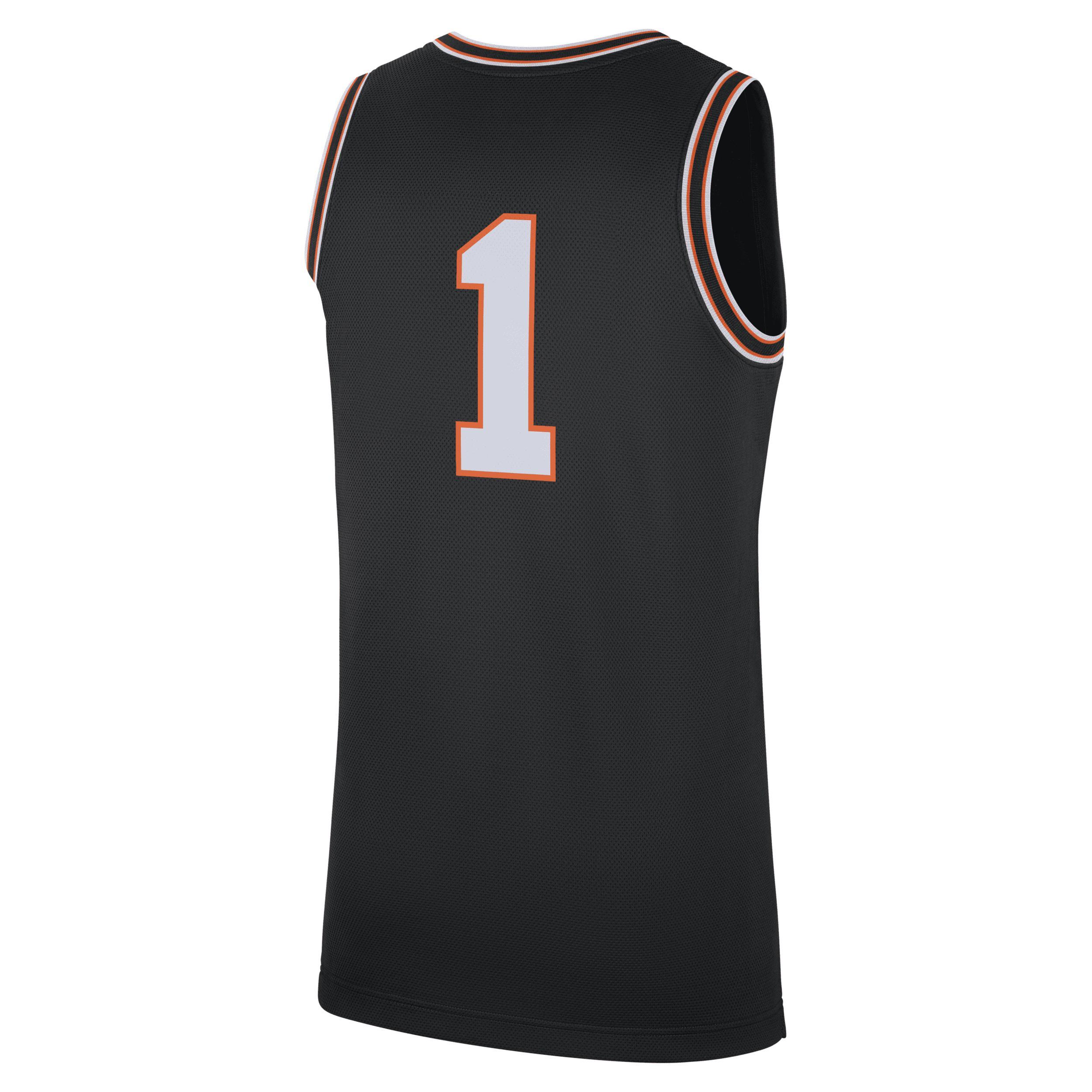 Men's Nike #1 Black Oklahoma State Cowboys Retro Replica Basketball Jersey, Size: Medium Product Image