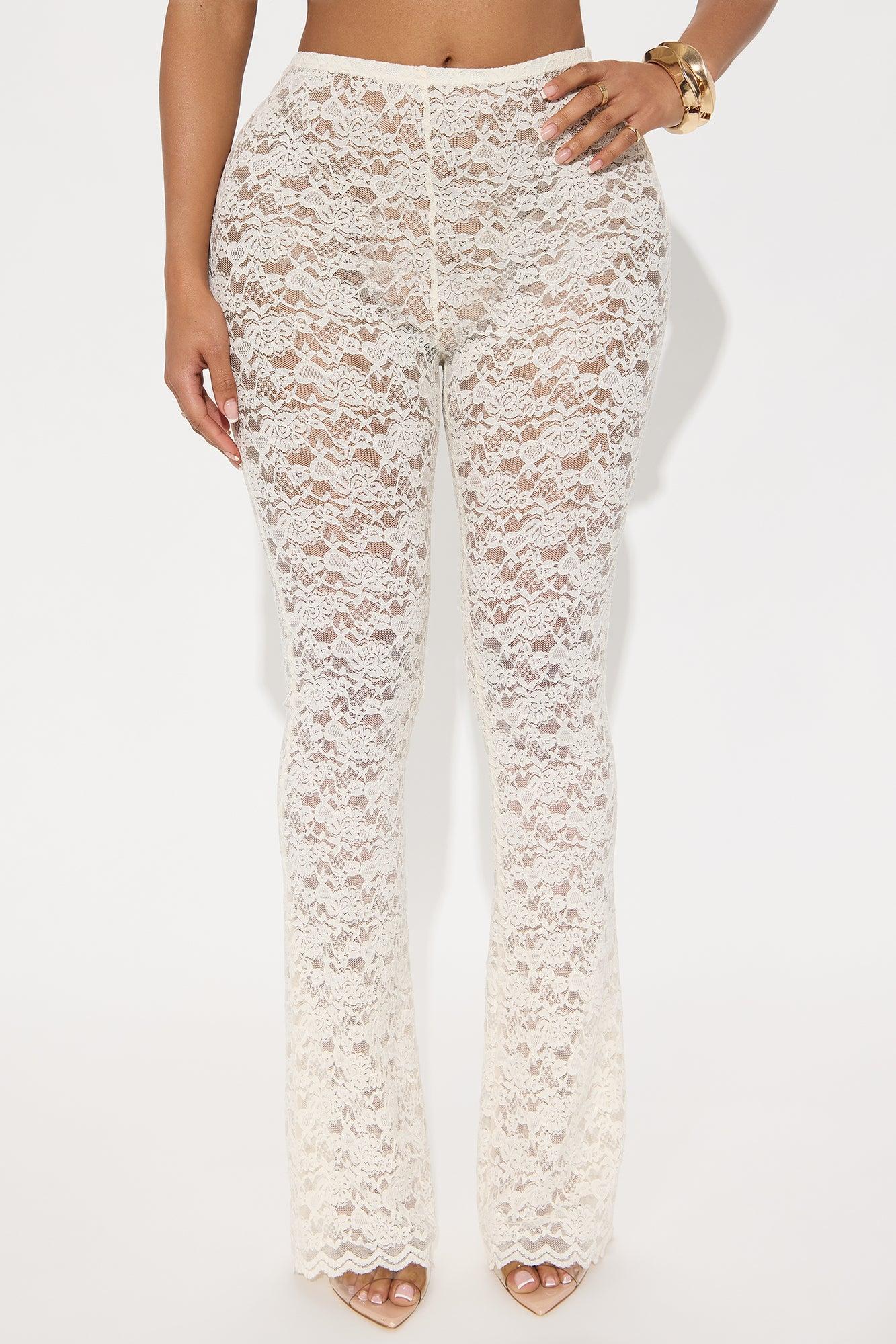 Lorah Lace Flare Pant - Cream Product Image
