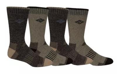 Columbia Mens Moisture Control Check Crew Socks - 4 Pack- Product Image