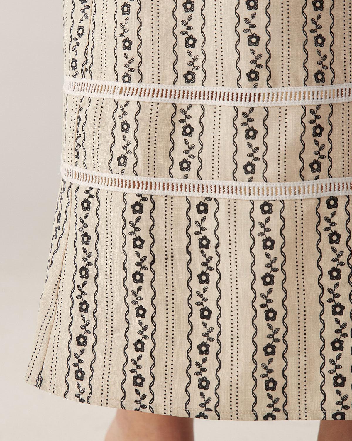 Apricot Striped Slip Maxi Dress Product Image
