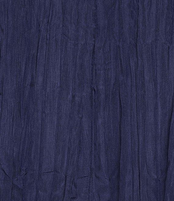 Eileen Fisher Crushed Silk V-Neck Sleeveless Midi Dress Product Image