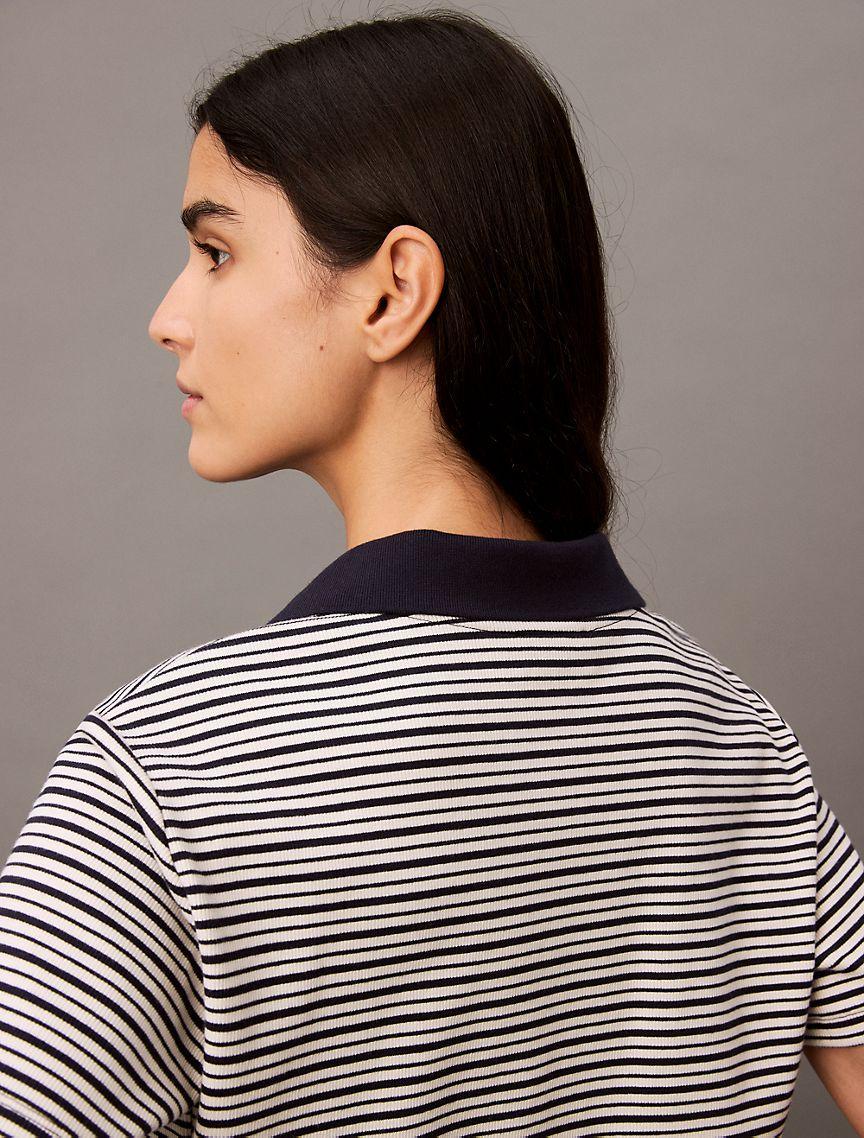Cotton Contour Rib Polo Tee Product Image