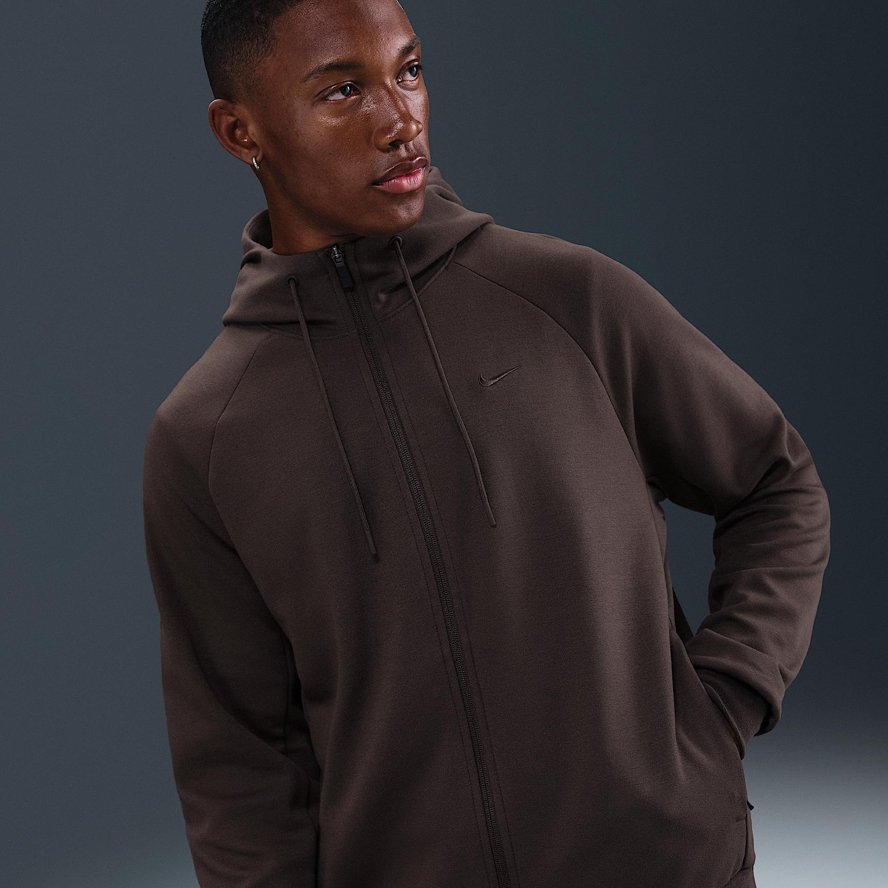 Nike Men's Primary Fleece Dri-FIT UV Full-Zip Performance Hoodie Product Image