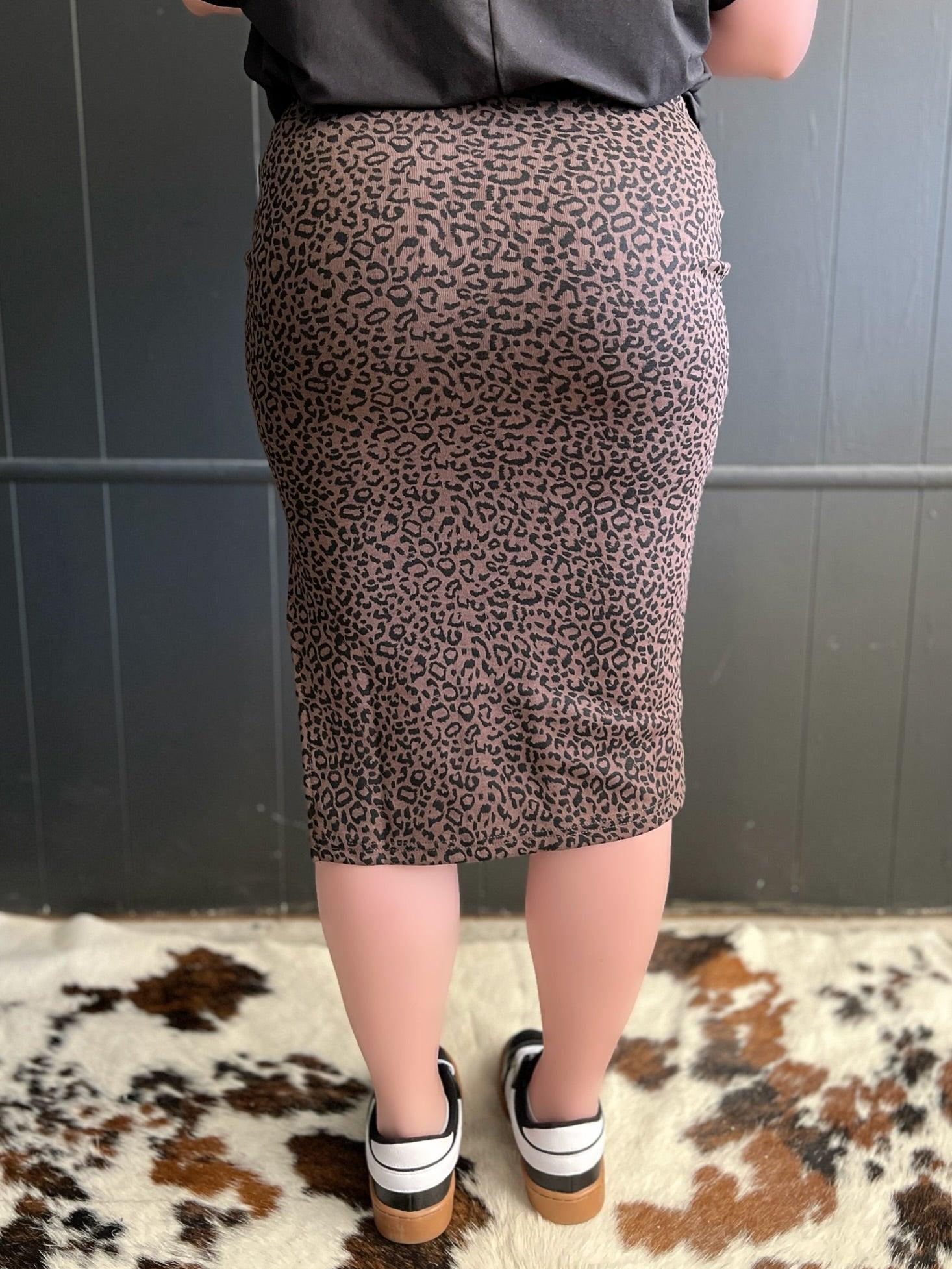 Leopard Midi Skirt - 2 Colors Product Image
