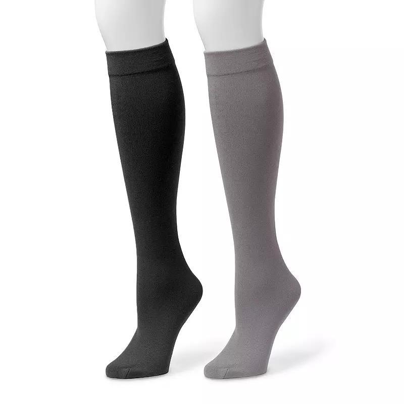 MUK LUKS 2-pk. Womens Fleece-Lined Knee-High Socks Product Image