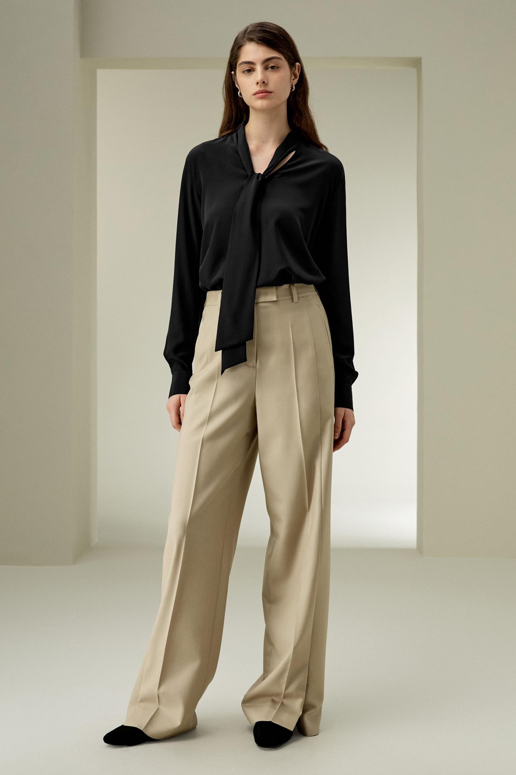 Silk Bowtie Blouse Product Image