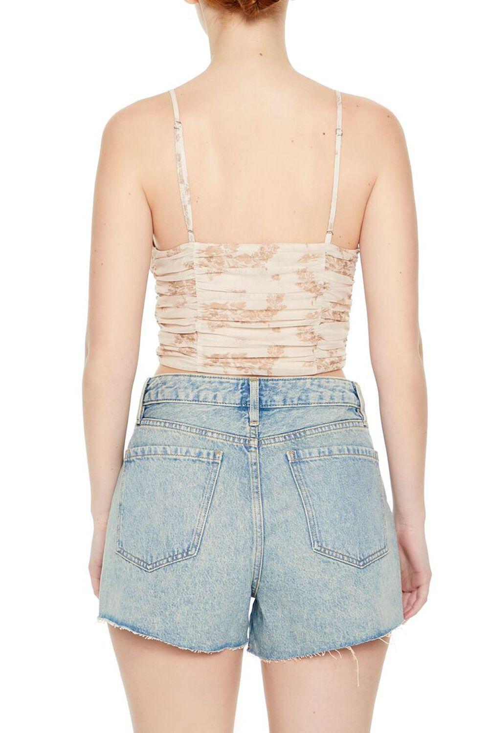 Ruched Mesh Floral Print Cami | Forever 21 Product Image