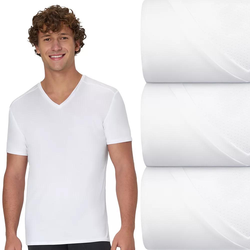 Men's Hanes Moves Ultimate® 3-Pack X-Temp Breathable V-Neck Undershirt, Size: Medium, White Product Image