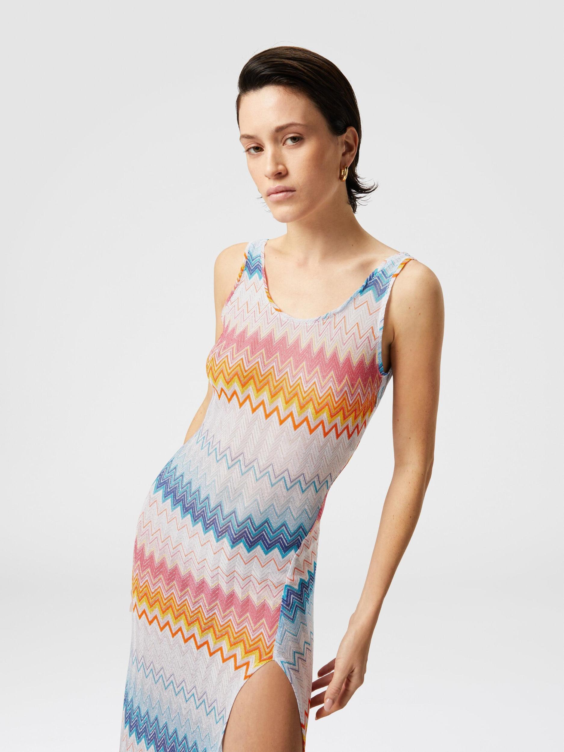 Long cover-up in viscose zig zag lamé Product Image