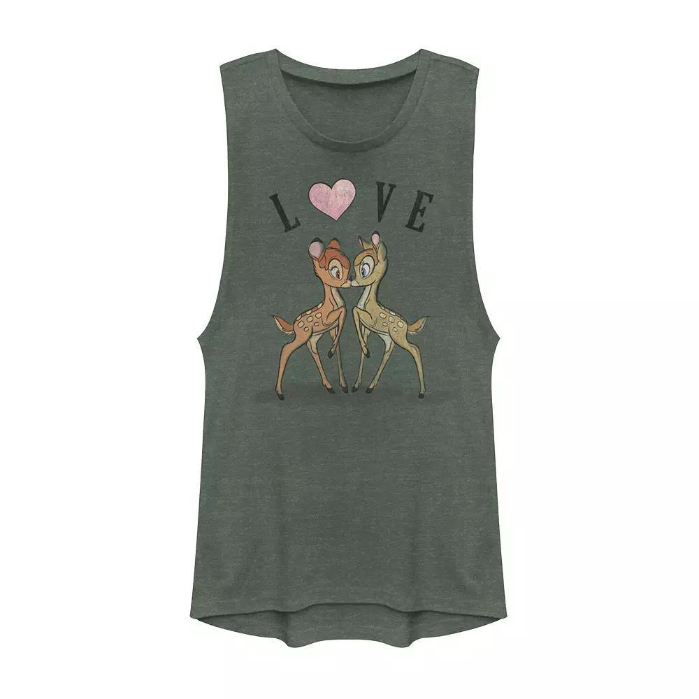 Juniors' Rainbow Peace Sign Muscle Tank Top, Girl's, Size: XL, Pine Grey Product Image