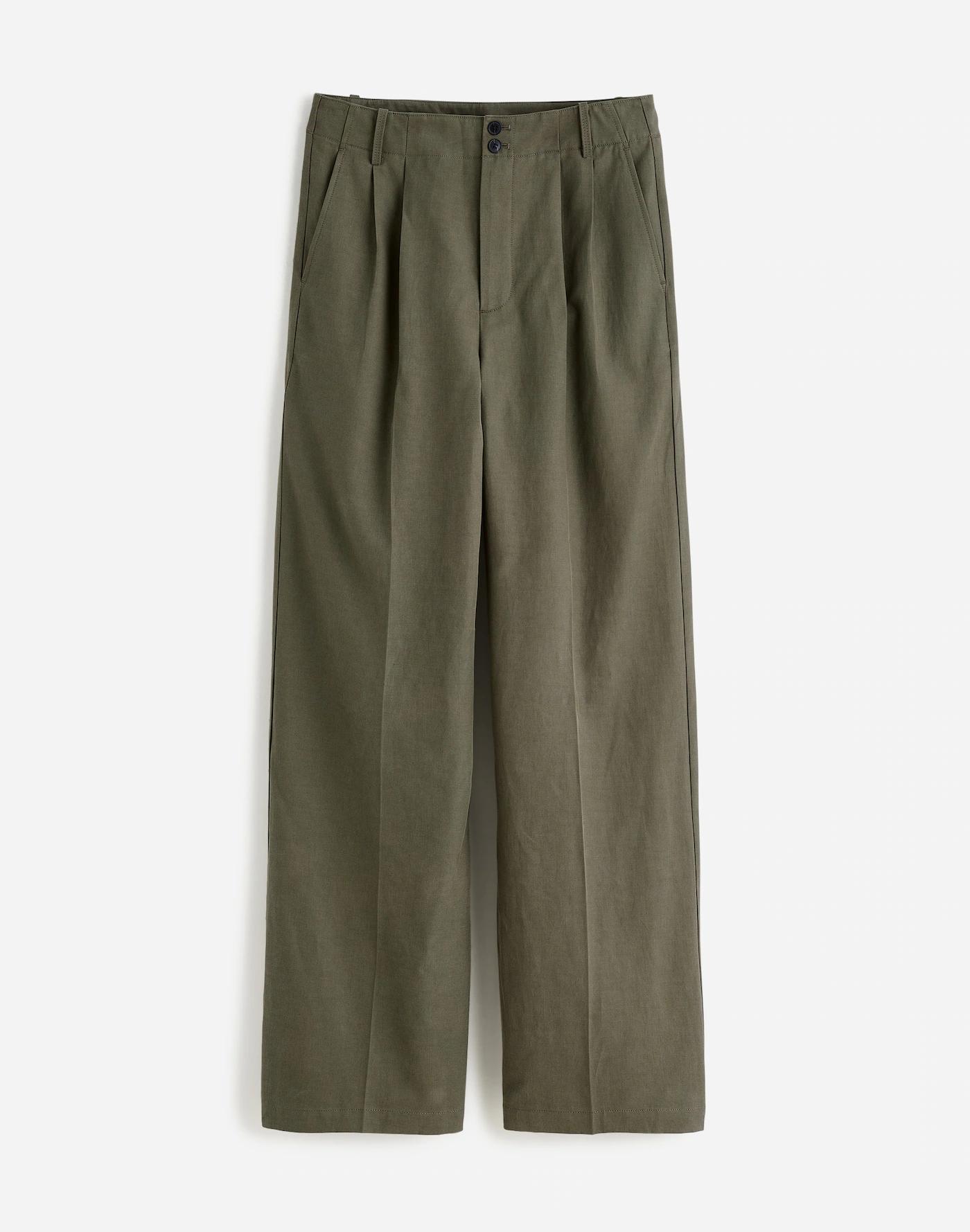 The Harlow Wide-Leg Pant in Drapey Twill Product Image