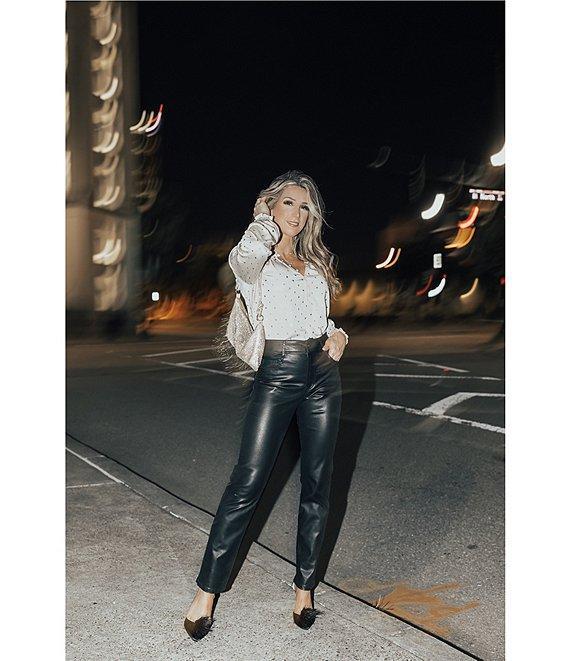 Cloth & Stone Coated Straight Leg Coordinating Ankle Pants Product Image