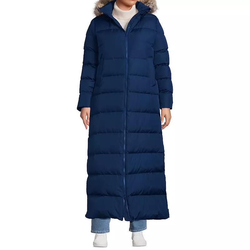 Plus Size Lands End Hooded Maxi Down Puffer Coat, Womens Product Image