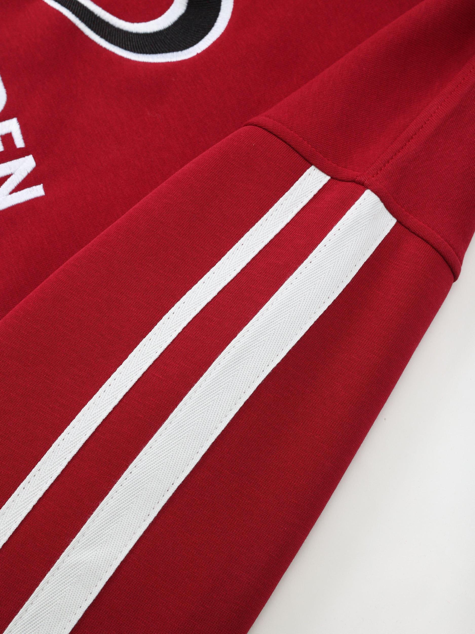 Aelfric Eden Color Blocking Embroidery Hoodie Product Image