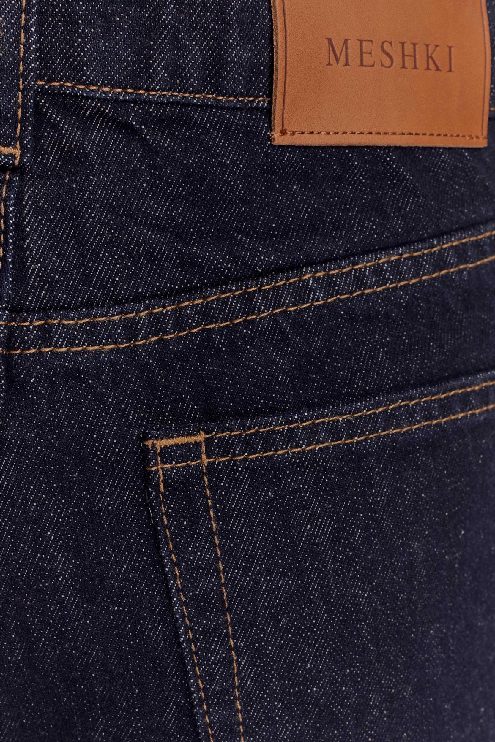 Janine High Waisted Straight Leg Jeans - Washed Indigo Blue Product Image