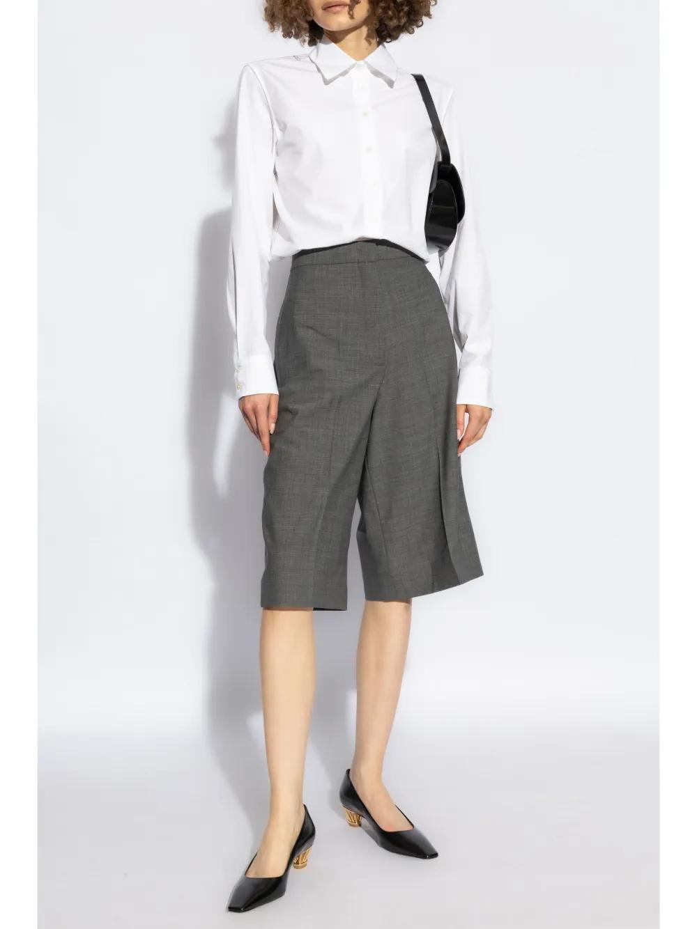 FABIANA FILIPPI Pressed-crease Knee-length Shorts In Gray Product Image
