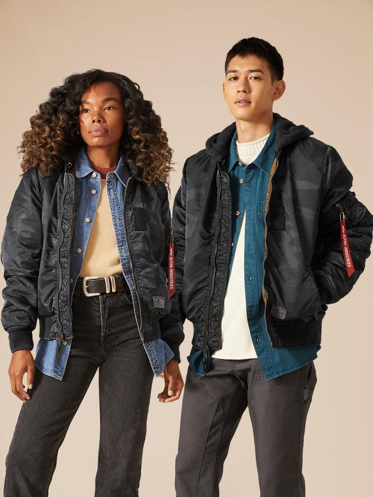 MA-1 HOODED BATTLEWASH BOMBER JACKET Female Product Image