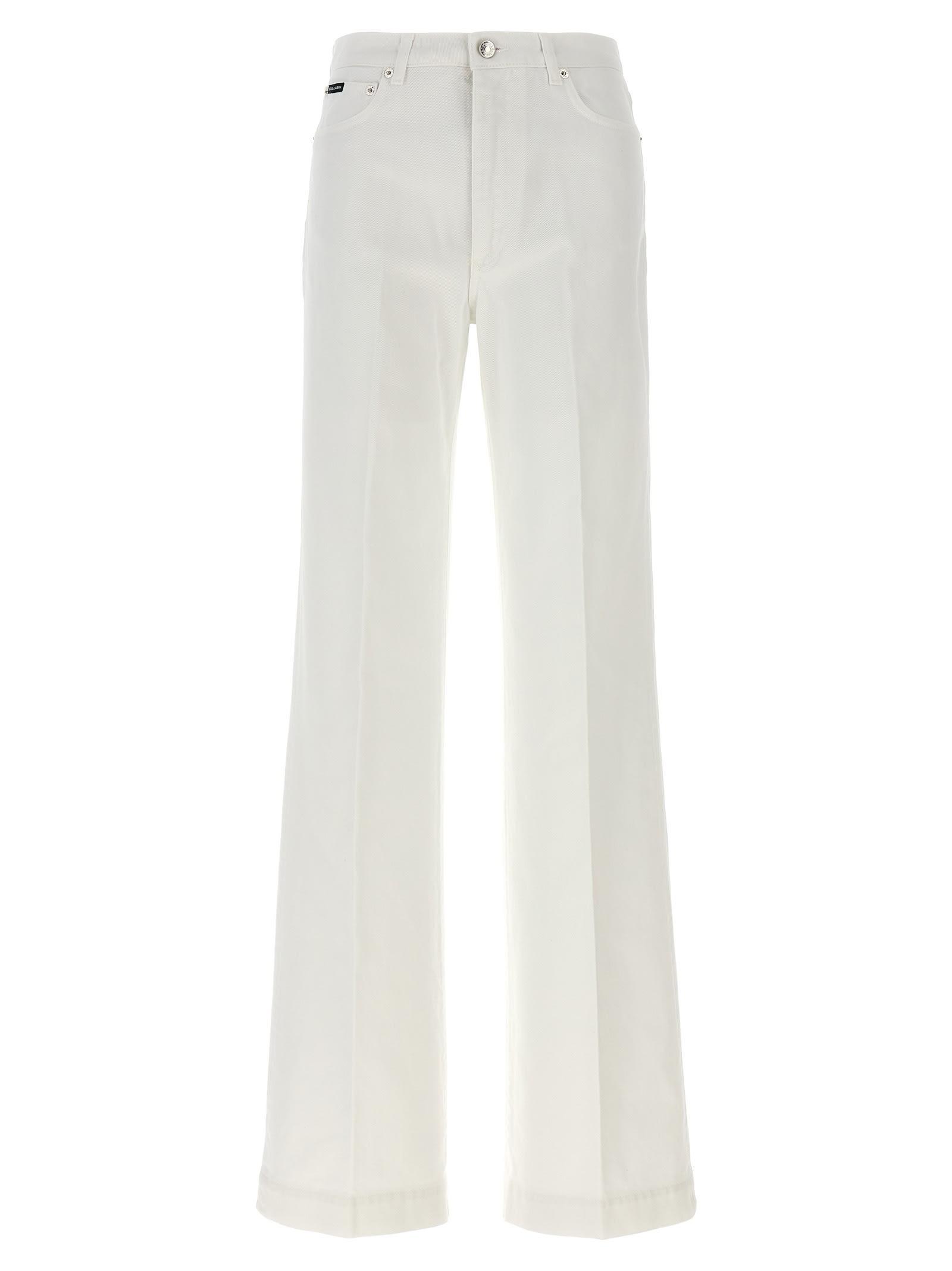 DOLCE & GABBANA Capri Jeans In White Product Image