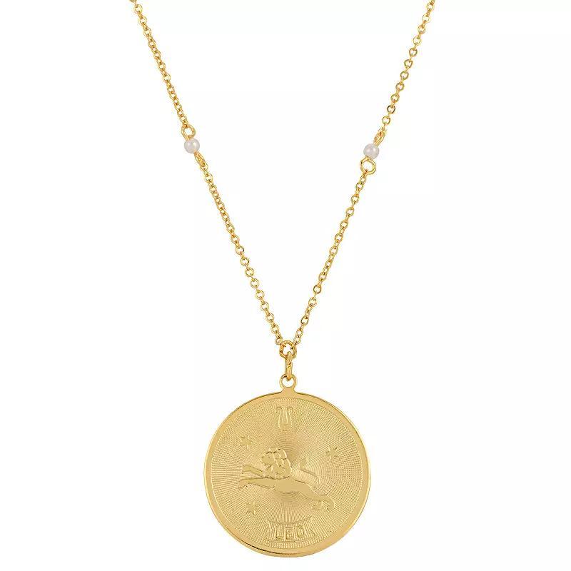 1928 Gold-tone Sagittarius Pendant Necklace, Womens, July Product Image