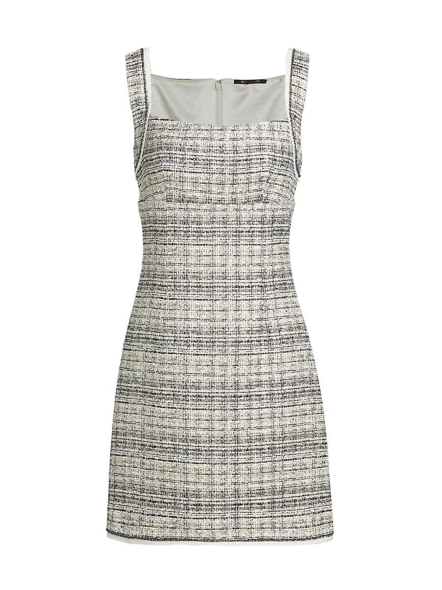 Womens Hallie Metallic Tweed Sleeveless Minidress Product Image