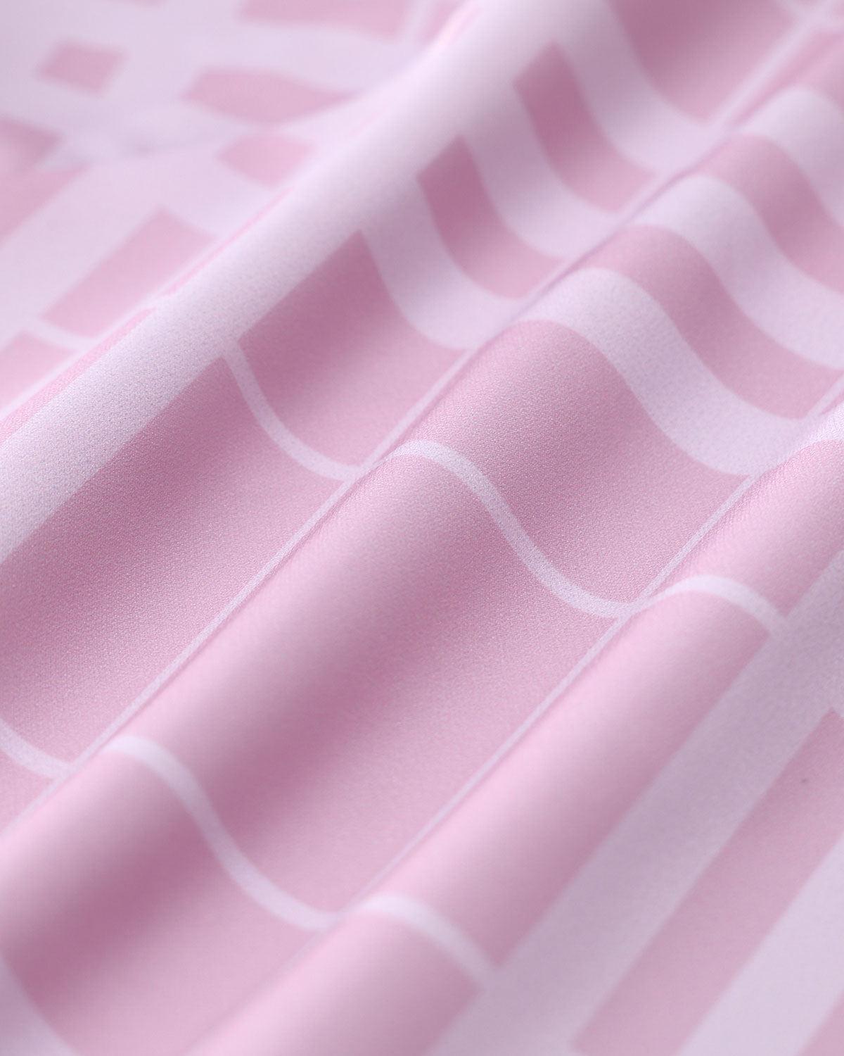 Pink Striped Sleeveless Midi Dress Product Image