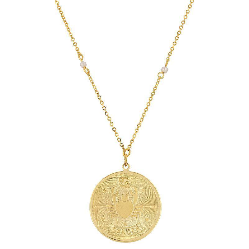 1928 Gold-tone Sagittarius Pendant Necklace, Womens, July Product Image