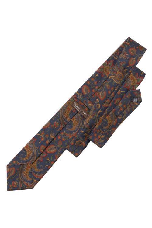 Elizabetta Calvino - Printed Silk Tie for Men in Black at Nordstrom Product Image