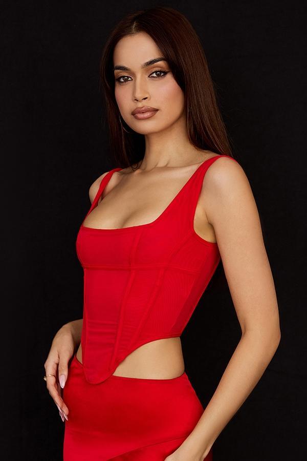 Edetta Scarlet Mesh Corset Product Image