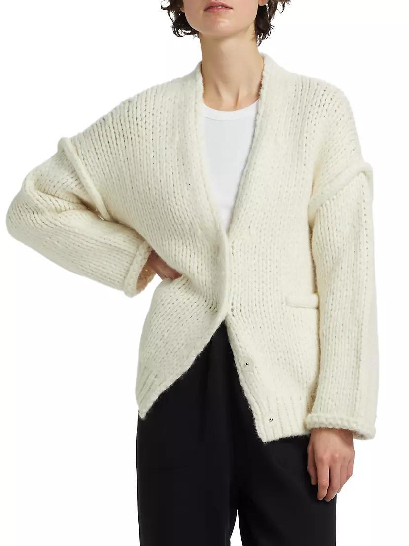 Lofty Wool Whipstitch Cardigan Product Image