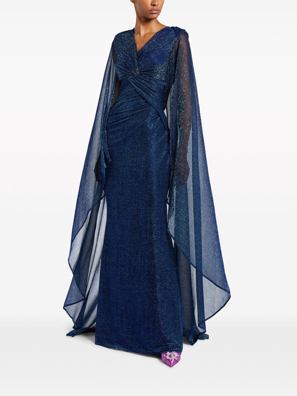 knot-detail cape maxi dress Product Image