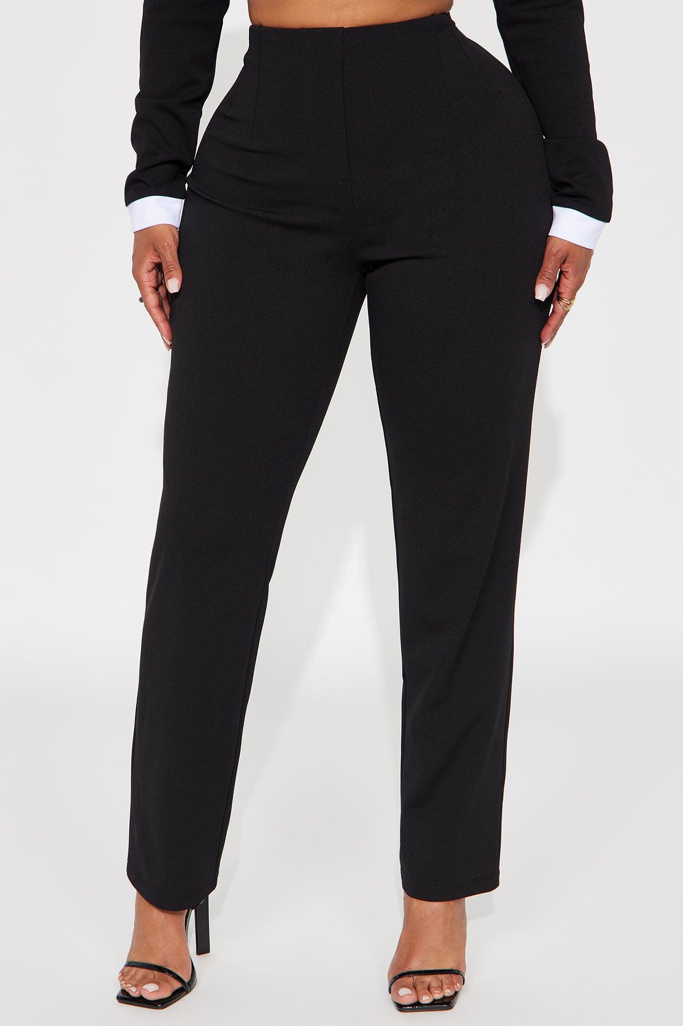 Set My Mind On You Crepe Straight Leg Pant - Black Female Product Image