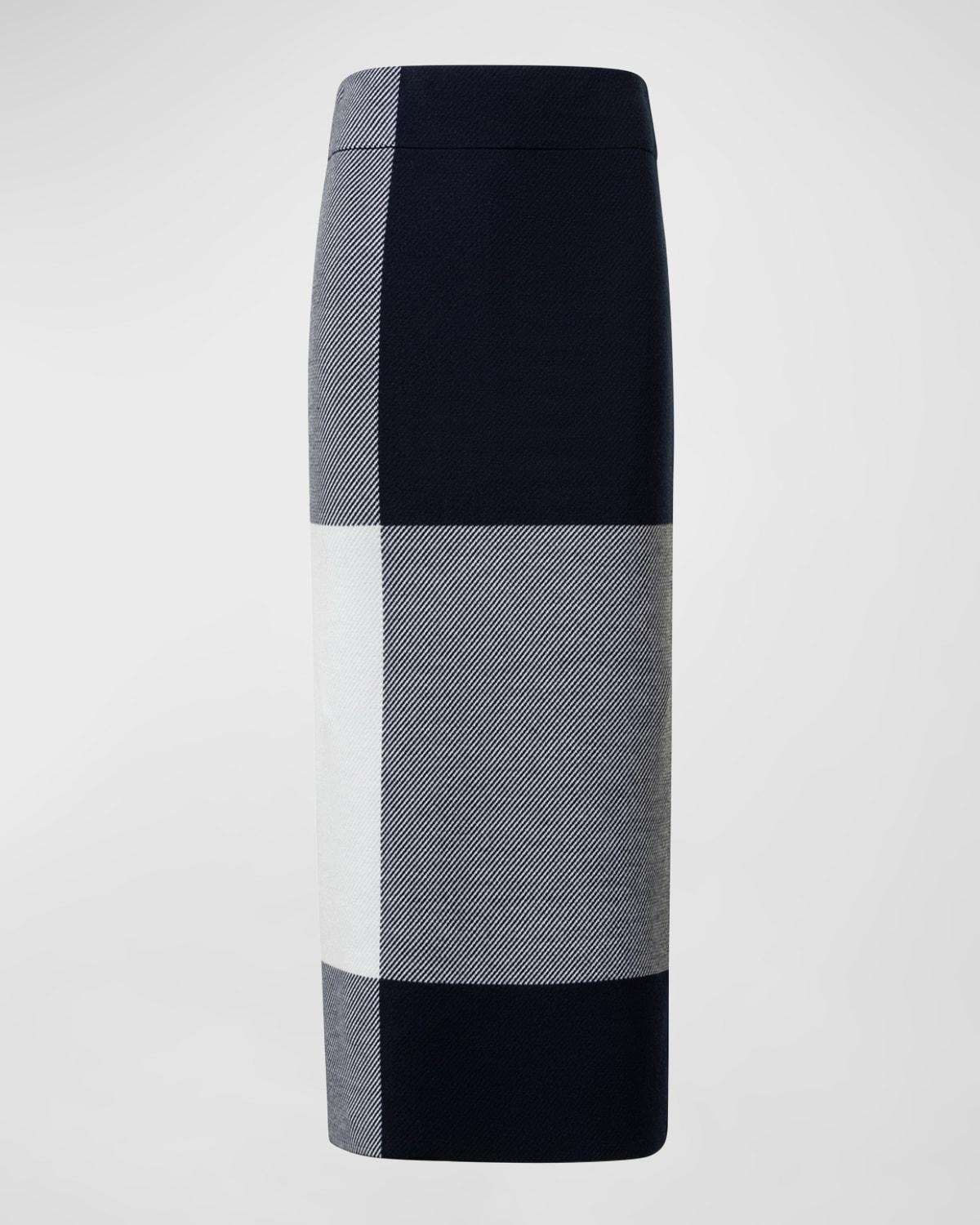 Merino Wool XL Gingham Knit Sweater Product Image