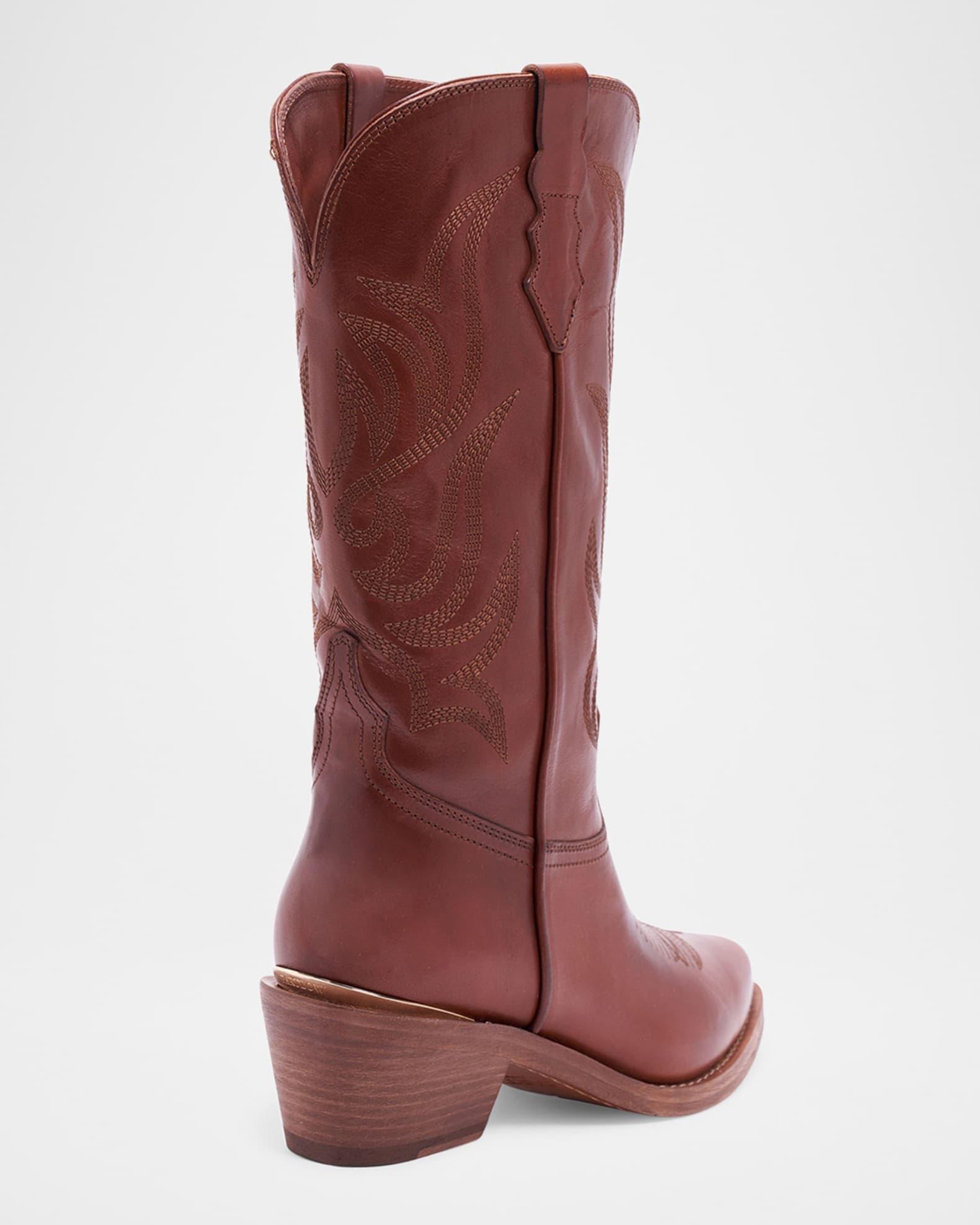 Gigi Leather Western Boots Product Image