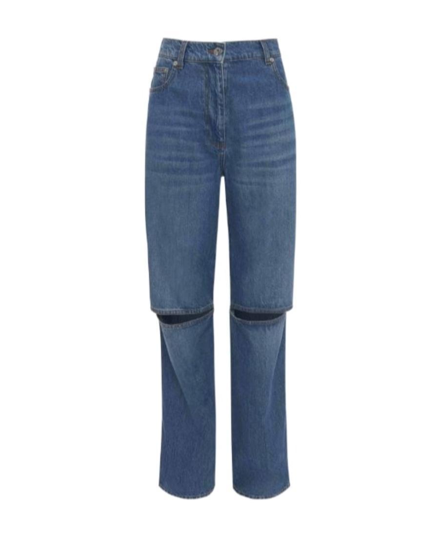 JW ANDERSON Cut-out Bootcut Jeans In Blue Product Image