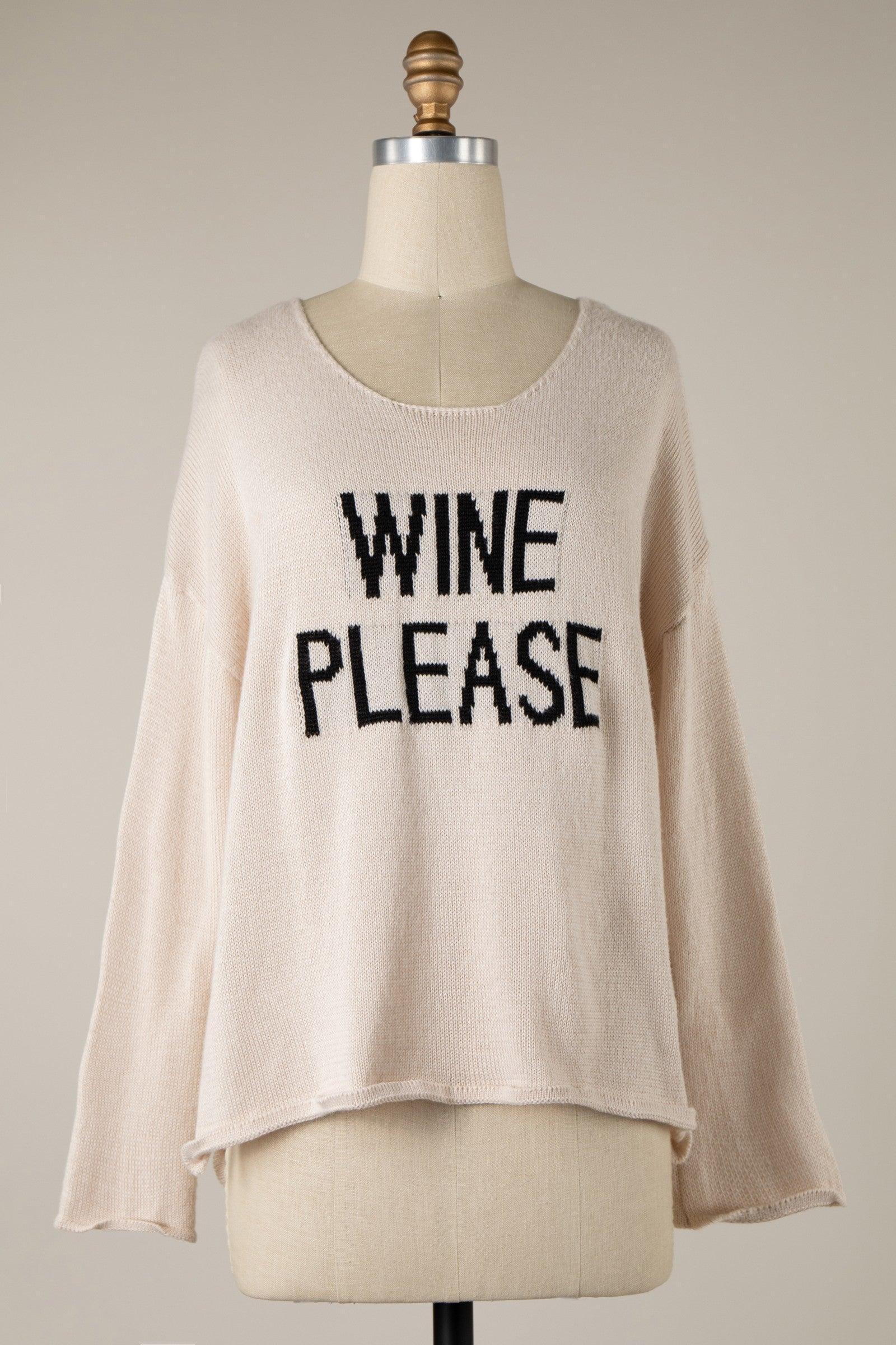 Wine Please Sweater Product Image