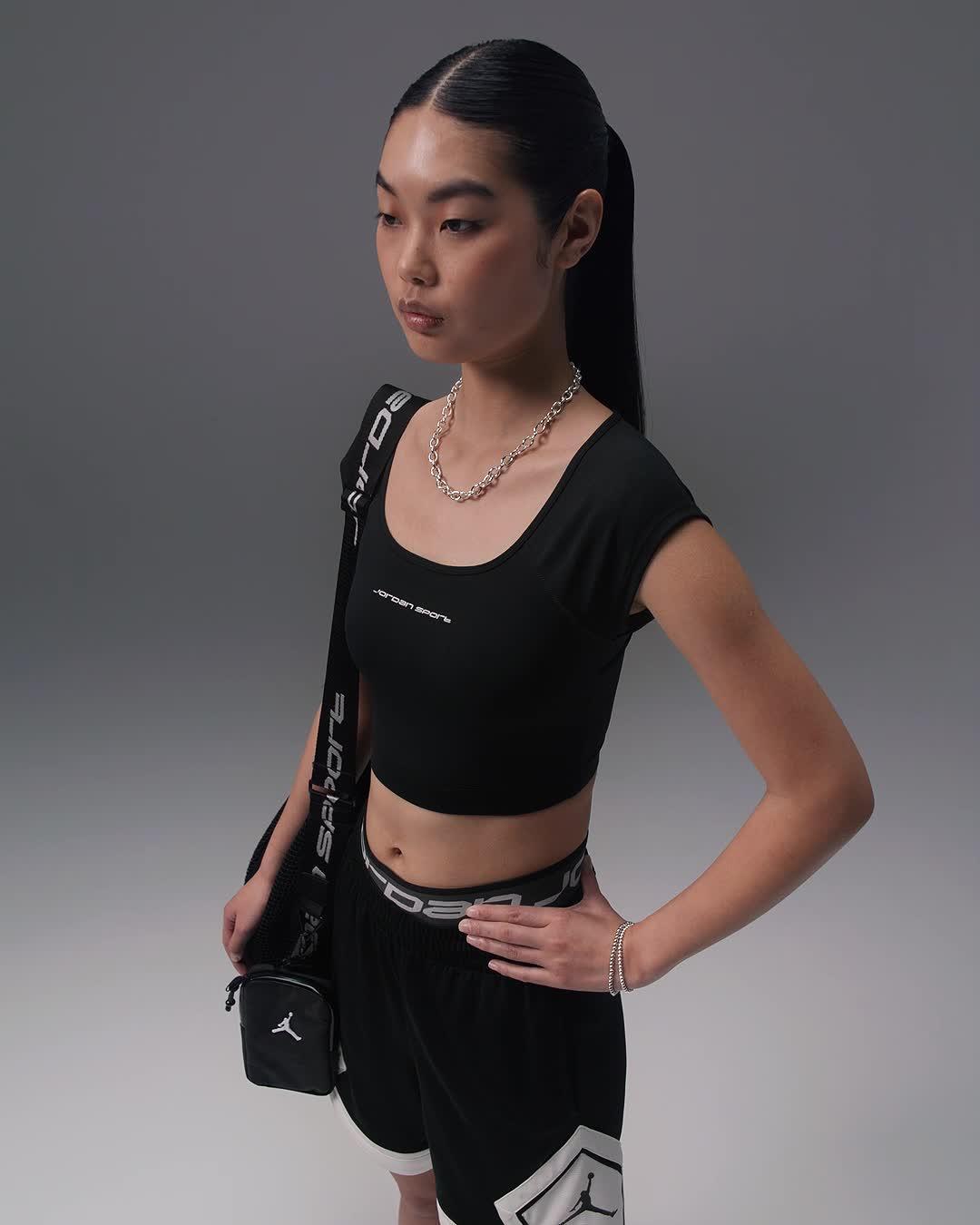 Jordan Sport Women's Short-Sleeve Knit Crop Top Product Image